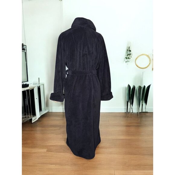 Jasmine Rose Intimates Plush Black Belted Robe - Picture 7 of 11